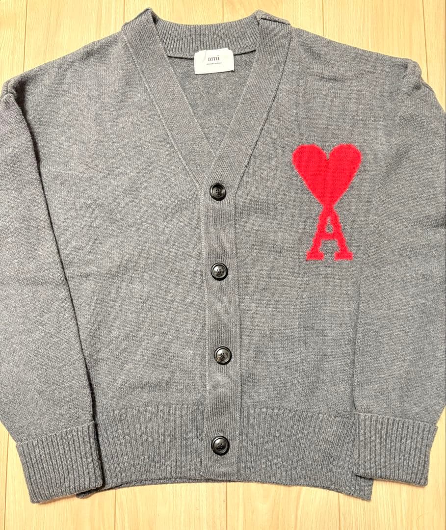 12/26まで限定値下げami paris ニットカーディガン グレー L