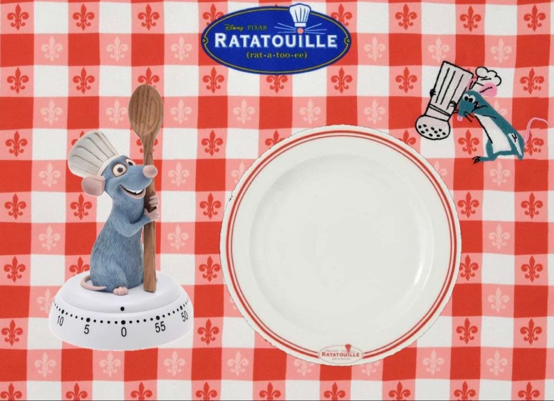 ディズニーストア　レミー　プレート　皿　タイマー　ランチョンマット