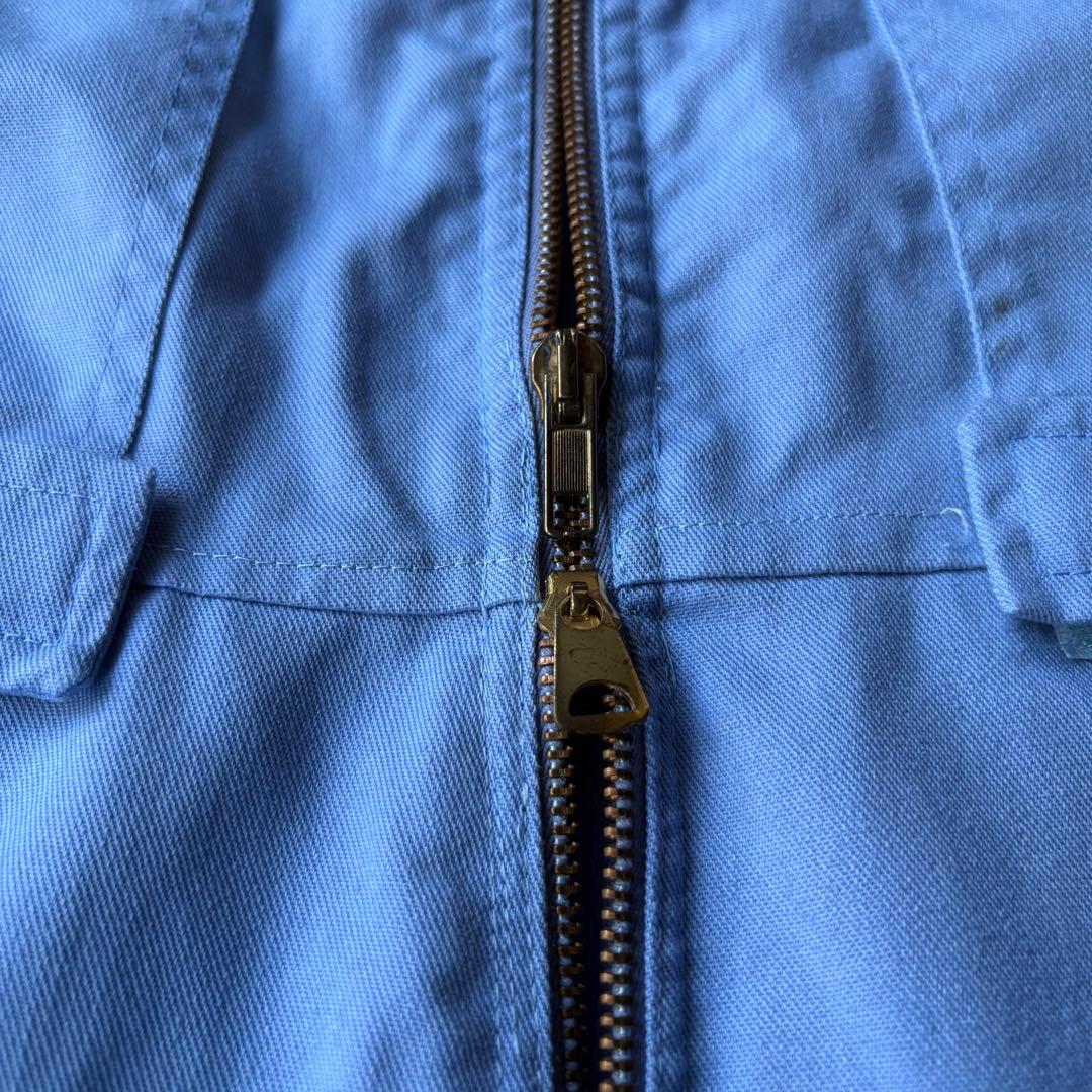 80sビンテージUSA製【NASA・ジャンプスーツ・つなぎ】水色