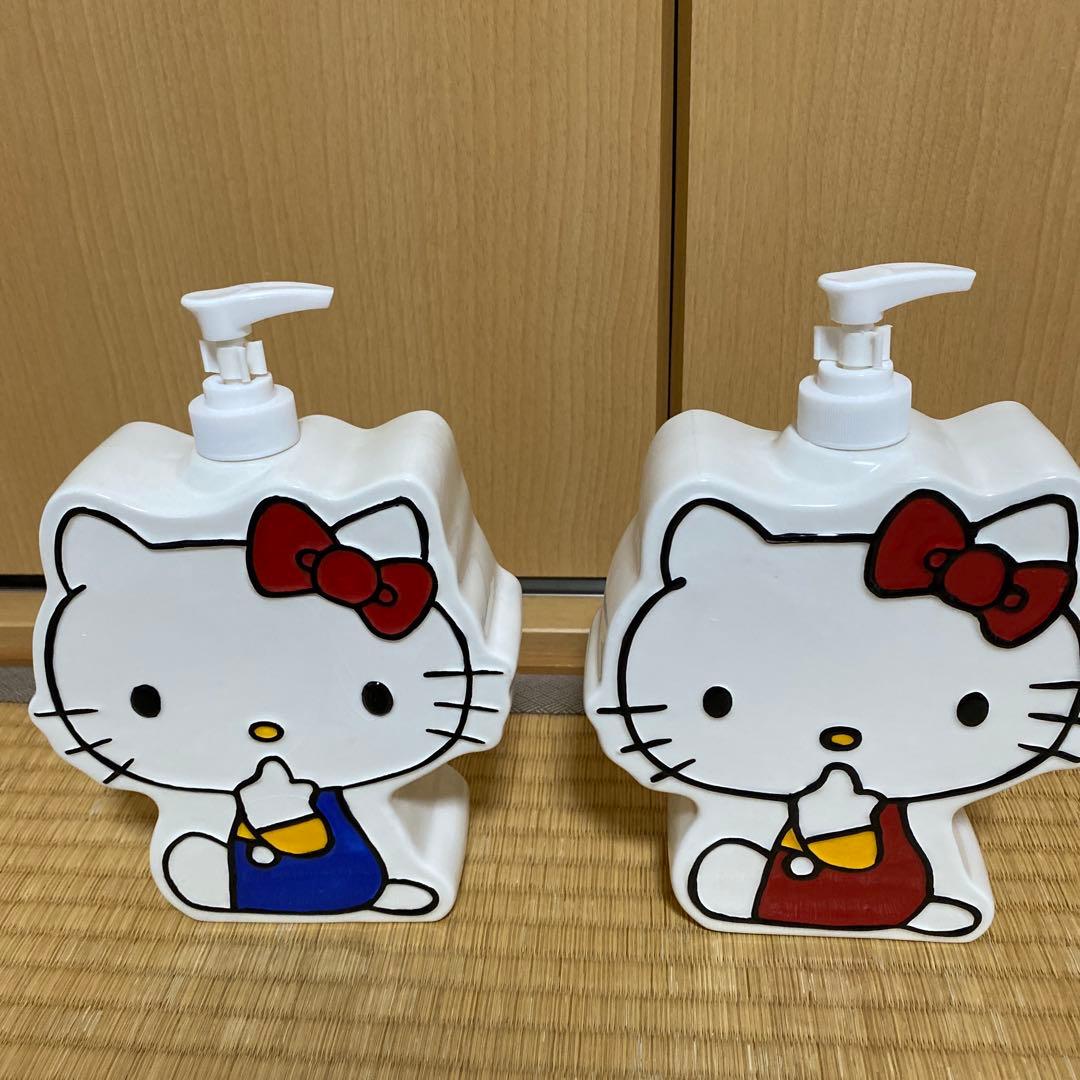 超レア！レトロキティ陶器シャンプーボトル　赤　青セット
