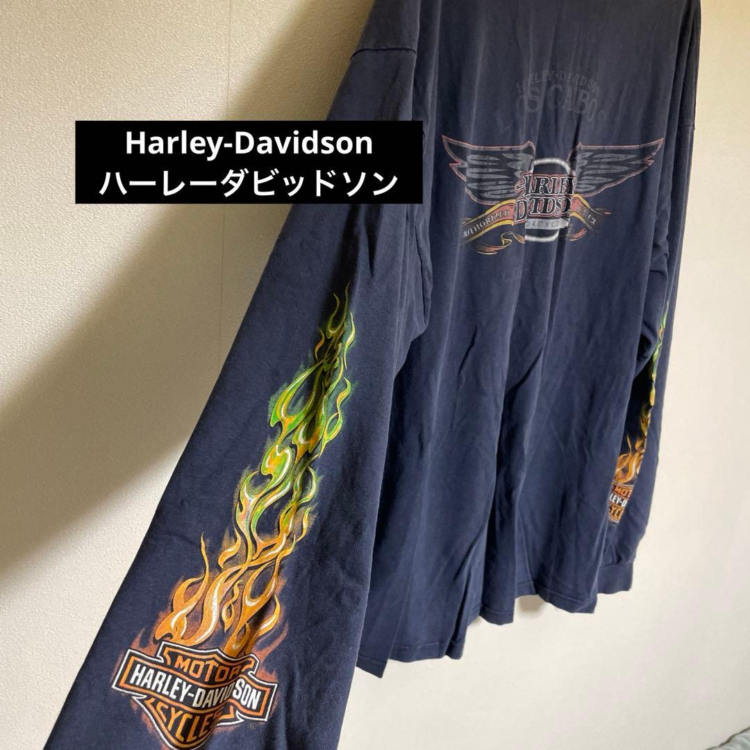 N*N様 【古着】Harley-Davidson ハーレー ネイビー 長袖Tシャ