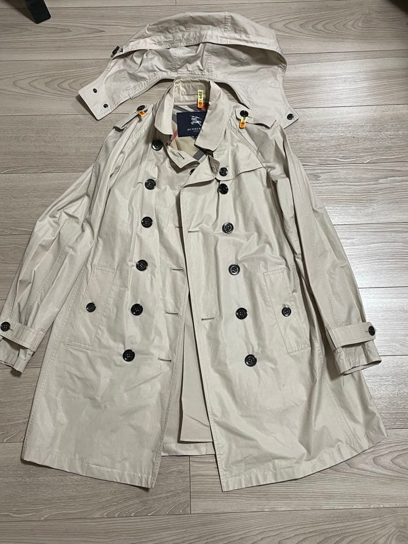 s*6様 バーバリー Burberry London フード取り外し トレンチコ