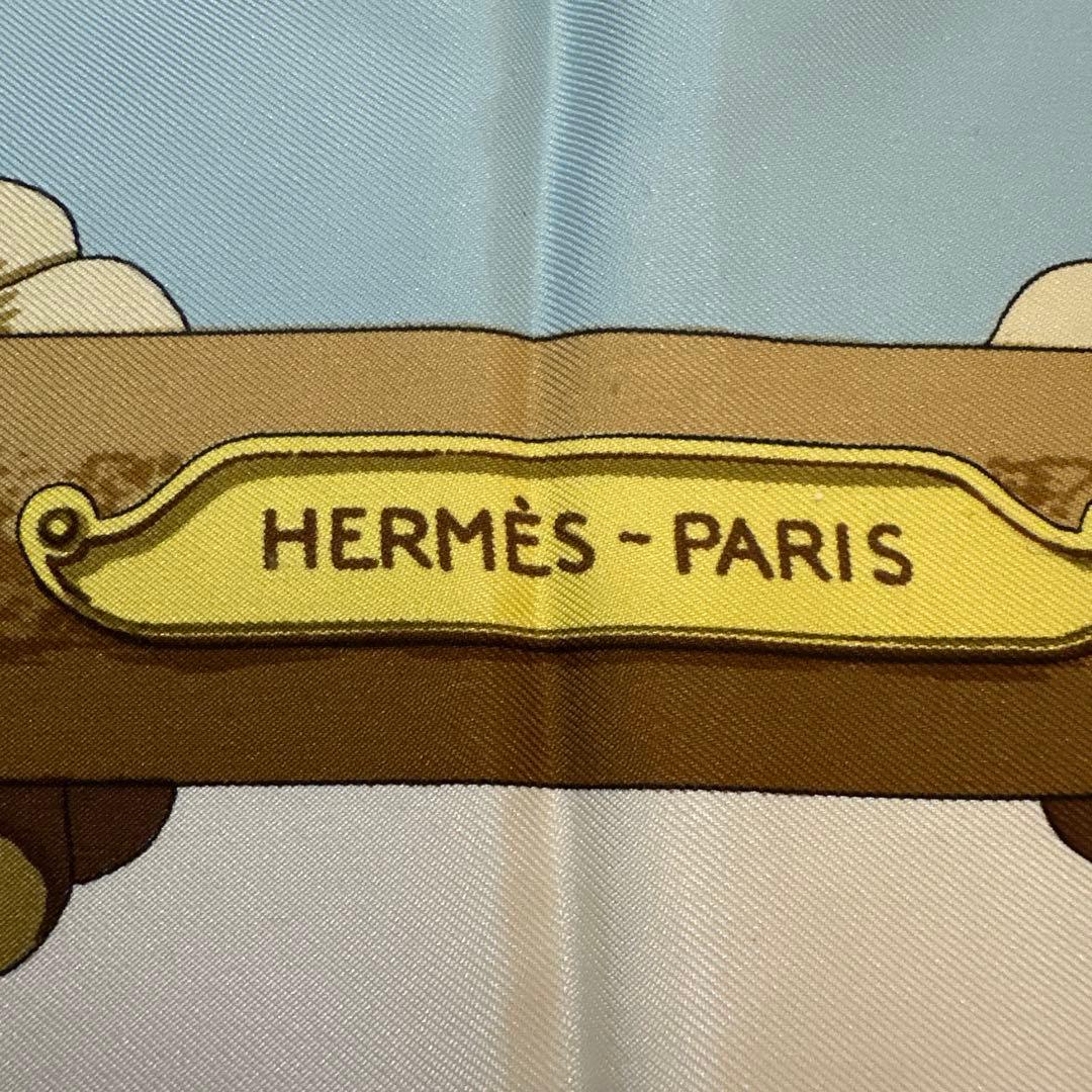HERMÈS 帆船デザイン スカーフ