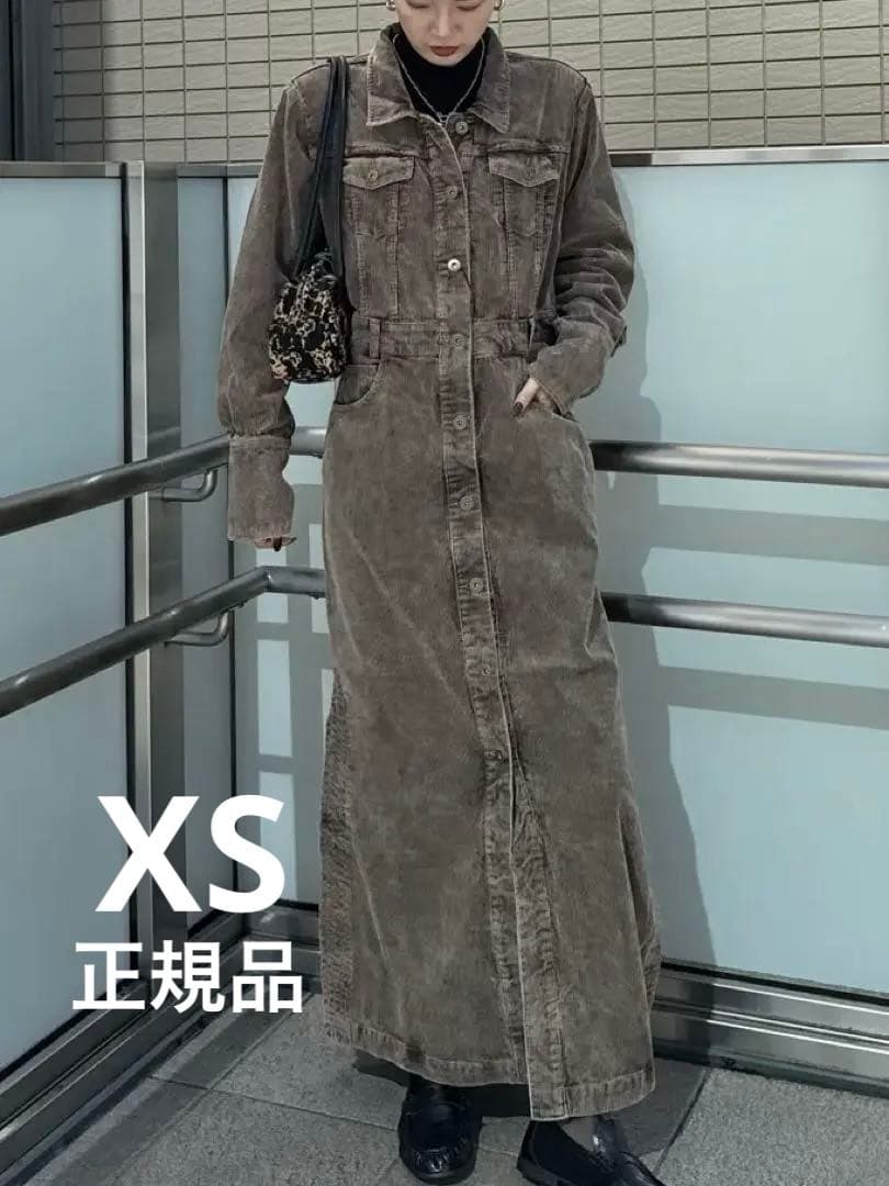 ワンピース AMERI I LINE CORDUROY SHIRT DRESS
