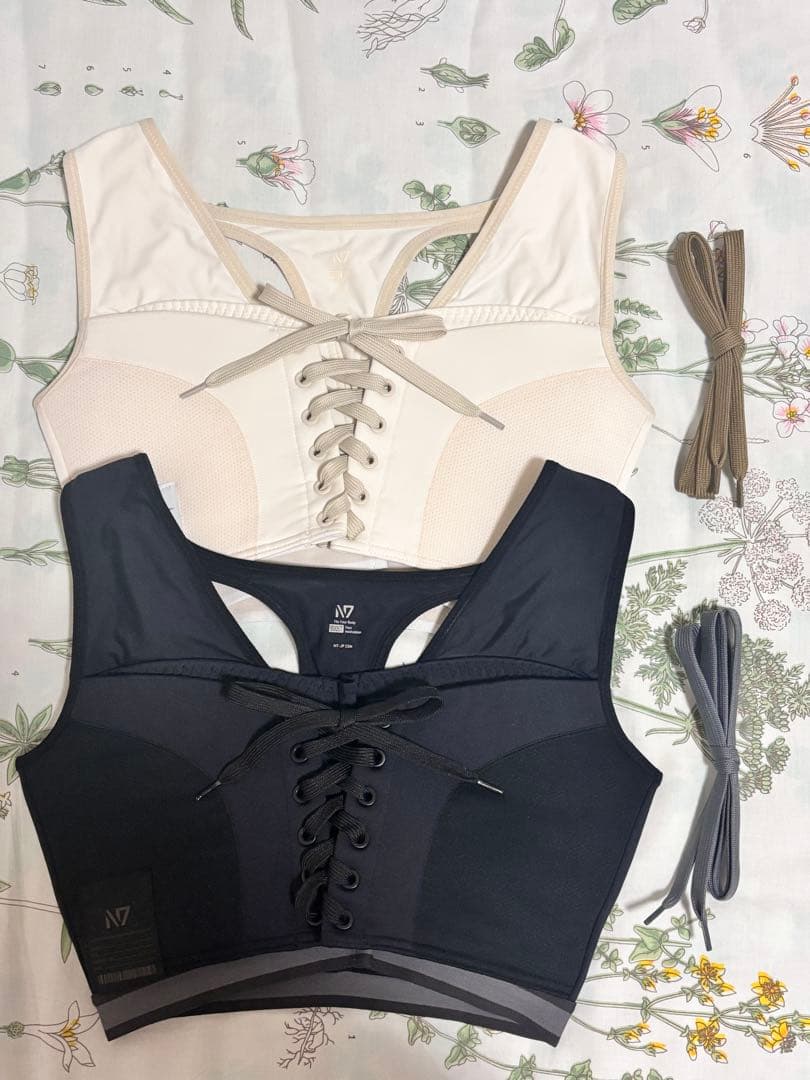 ひなちゃんねる　N7 スポブラ　ブラック＆ホワイト