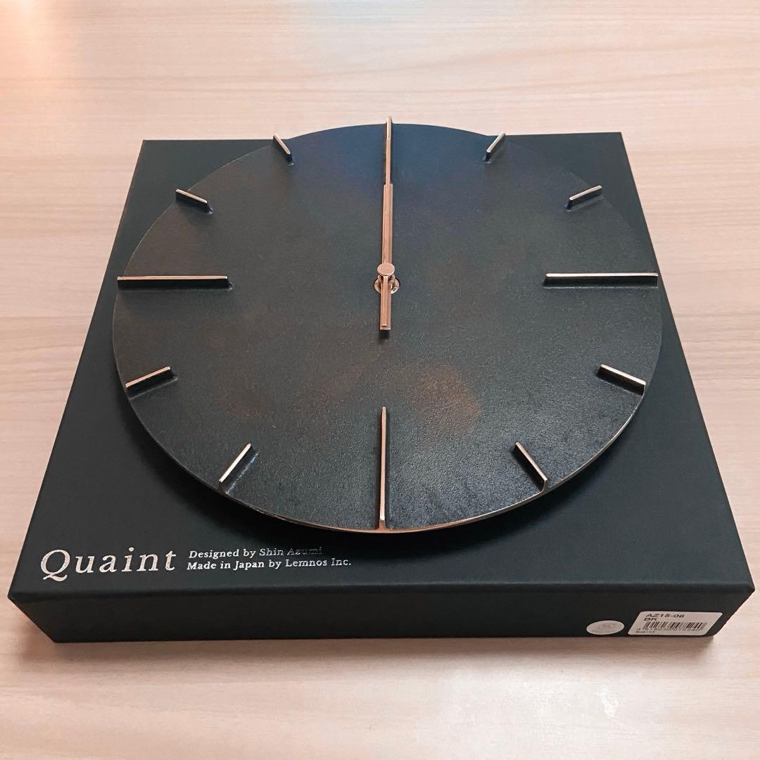 レムノス Lemnos Quaint クエィント 掛け時計 真鍮 斑紋黒染色