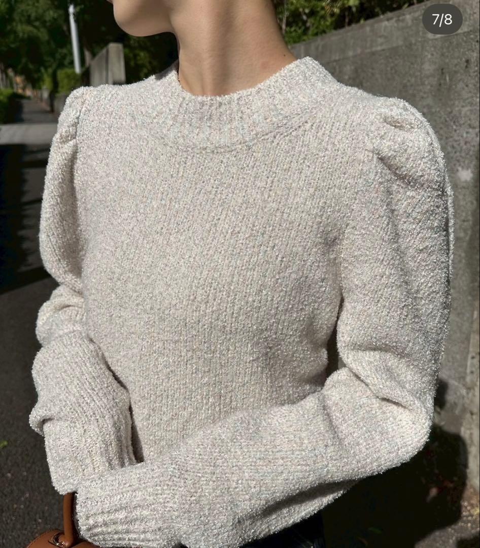 【美品】シーニュボリュームスリーブニットファンシー