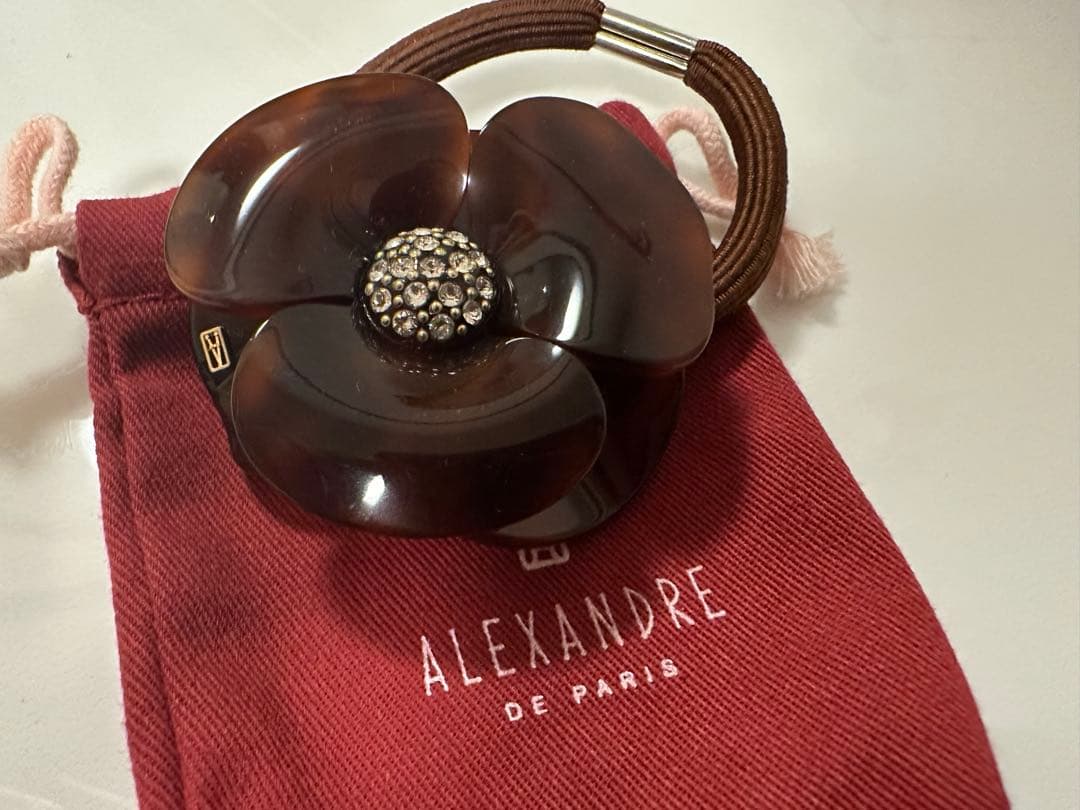 美品　ALEXANDRE DE PARIS カメリア　ヘアゴム