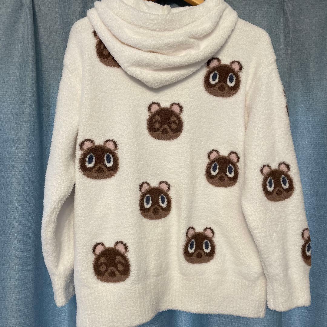 ジェラートピケ　つぶまめジャガードパーカー　あつまれどうぶつの森