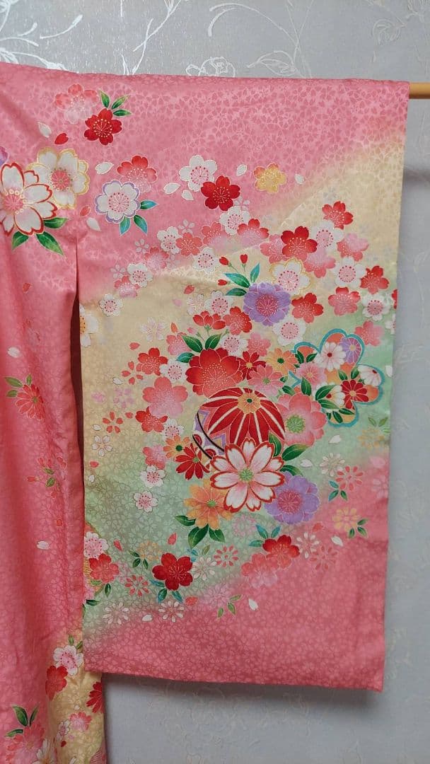 NA355子供着物正絹七五三めちゃくちゃ綺麗着丈99センチ裄丈46センチ