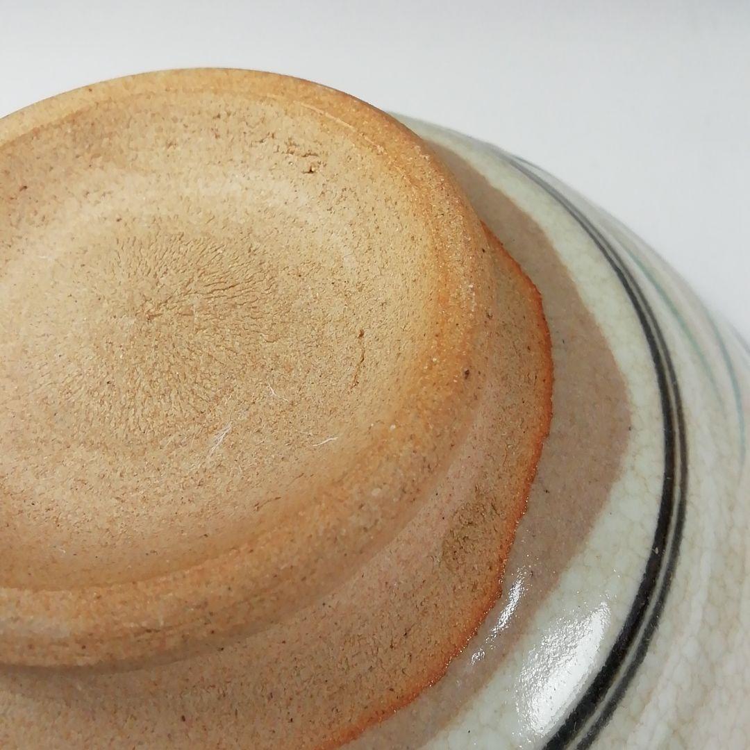 Ｔ３６０　茶碗　『色絵　露草』『平茶碗』『田中渓峰 造』　共箱　抹茶碗　茶道具