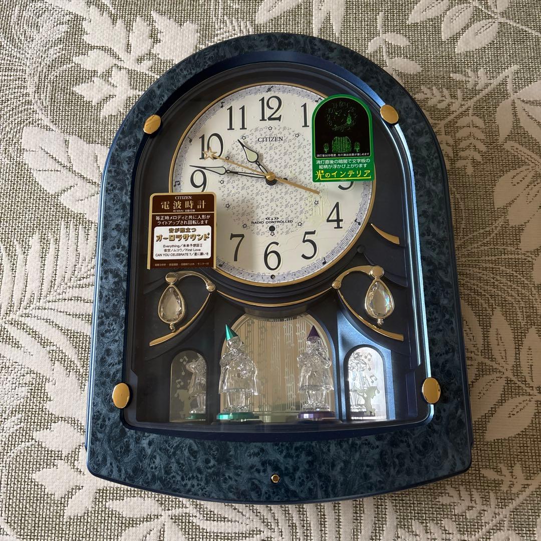 【新品未使用】CITIZEN パルミューズドール 電波掛時計 （メロディ報時付）