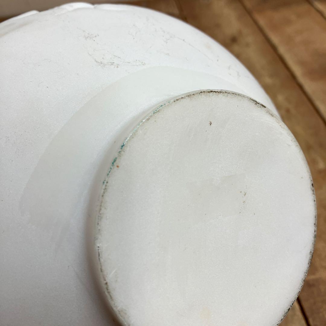 D-4 アンティーク 白大理石 龍彫刻 浮彫 丸壺 香炉 花器 縁起物 骨董