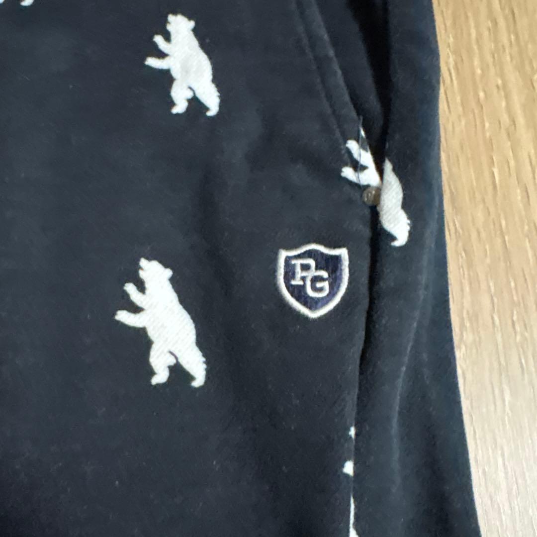 PEARLY GATES クマ柄パンツ　ブラック