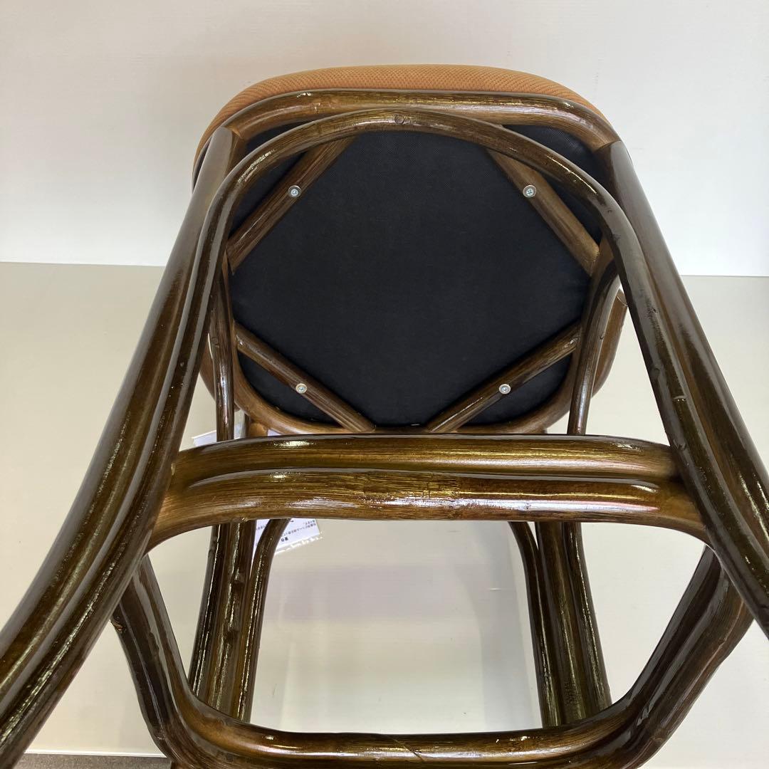 ラタン　籐　カウンターチェアー　2脚組　新品未使用品 地域限定送料無料品