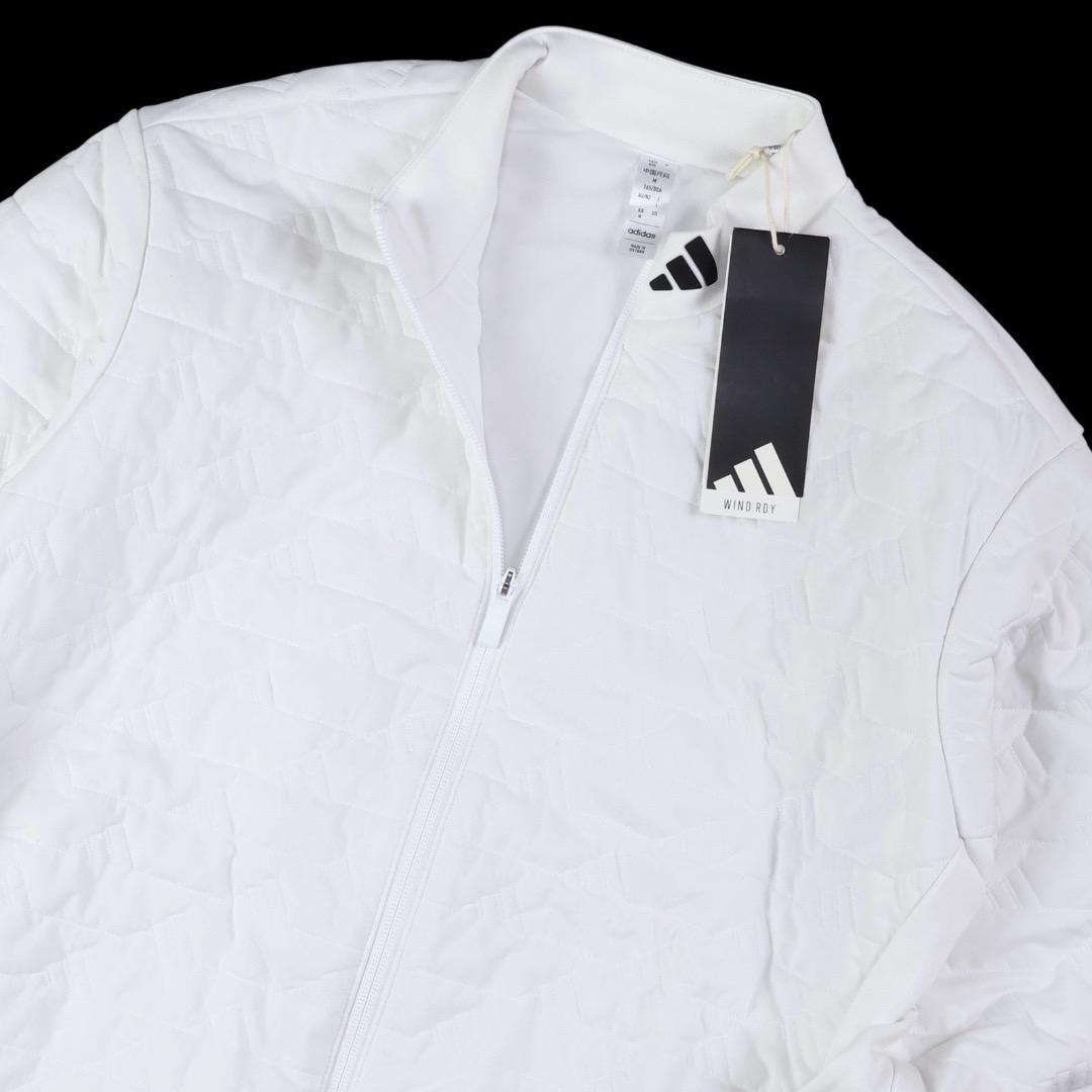 【S】定価37,400円 アディダスゴルフ 保温 中綿 キルト セットアップ 白