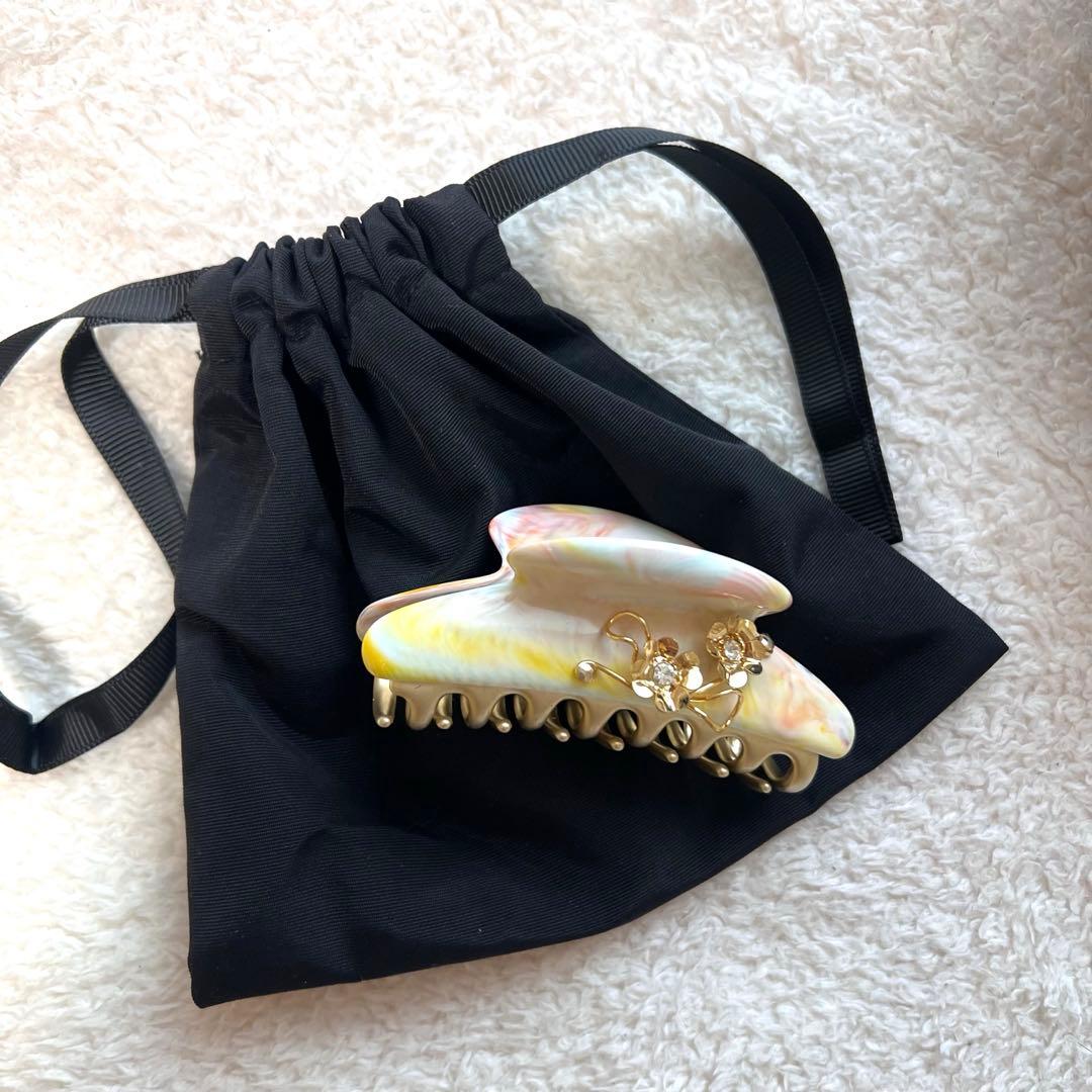 【新品完売品】アッカ acca ヘアクリップ ルーチェフラワークリップ マーブル