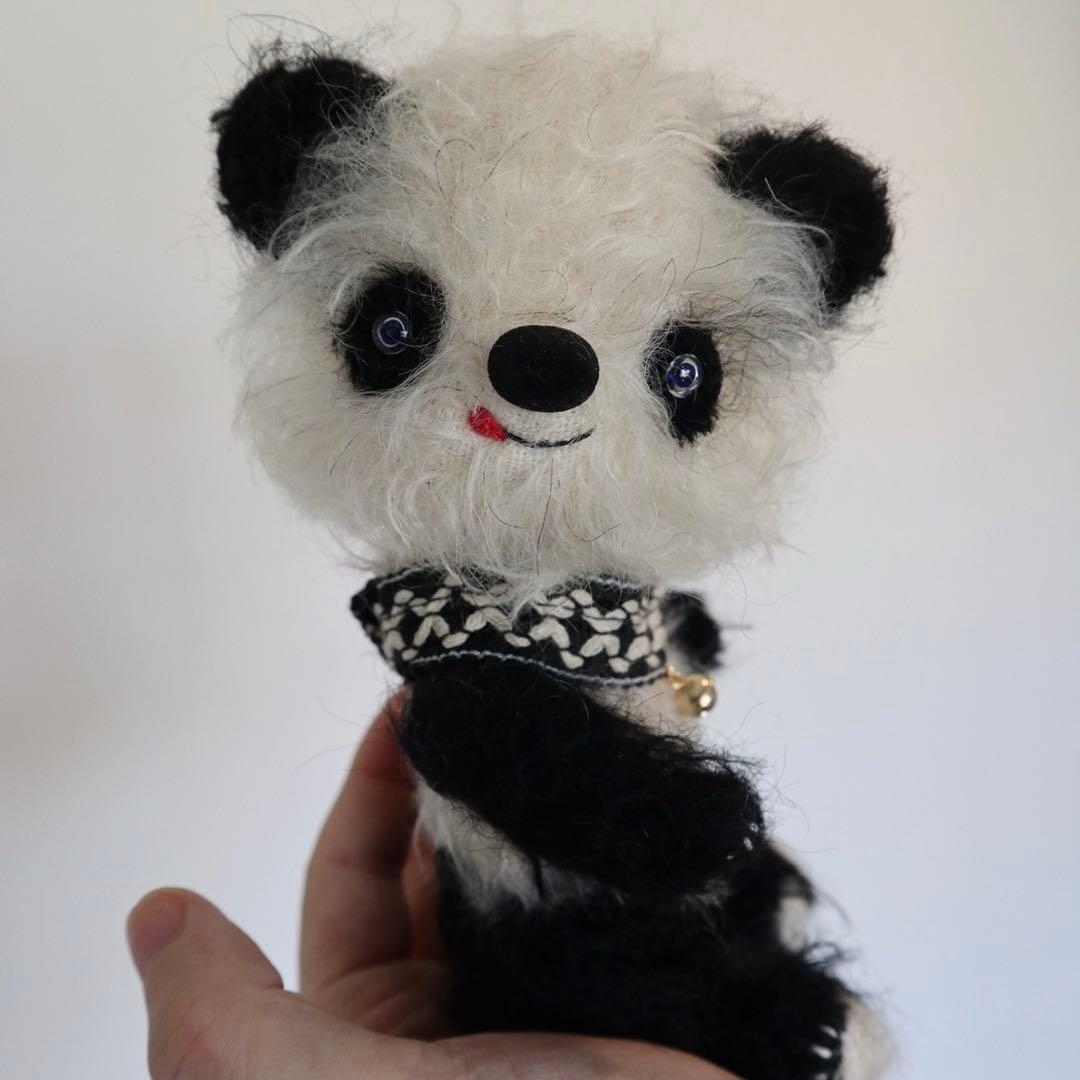 食いしん坊パンダさん ぬいぐるみ アーティストベア 海外作家様 ハンドメイド