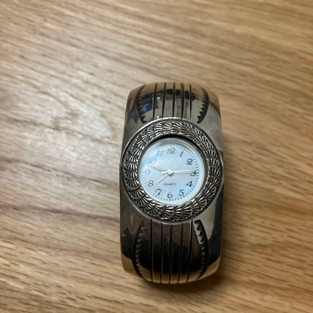 【希少】インディアンジュエリー　バングル　時計　アメカジ　ヴィンテージ