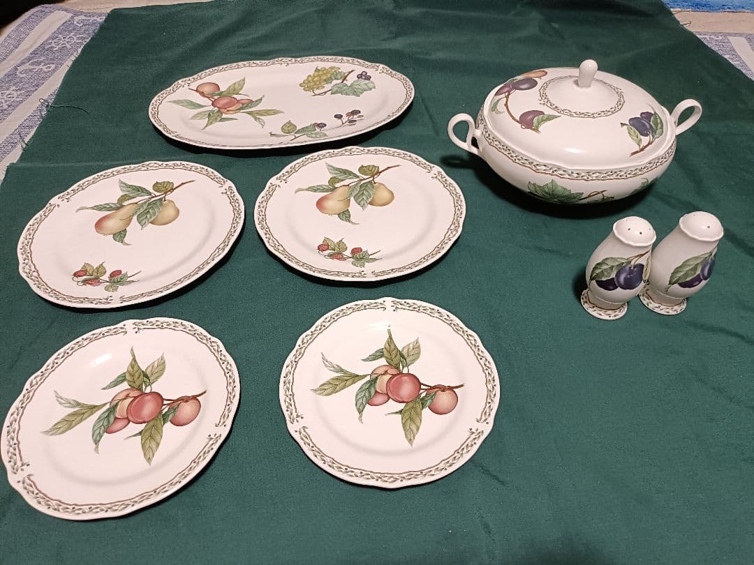ノリタケ ロイヤルオーチャード スープポット プレート 皿 調味料入れ 8点