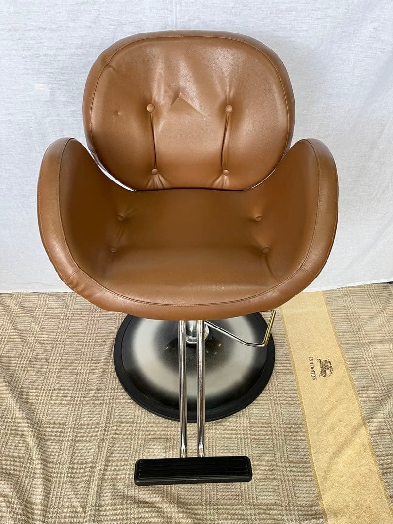 【アンティーク】美容院 理容室 スタイリングチェア 油圧式 バーバーチェア