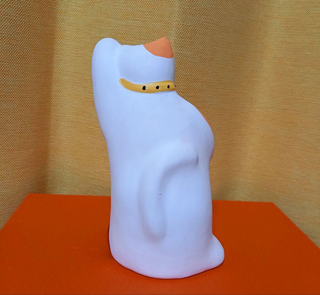 工房輪葉葉招き猫 黄色ネクタイ