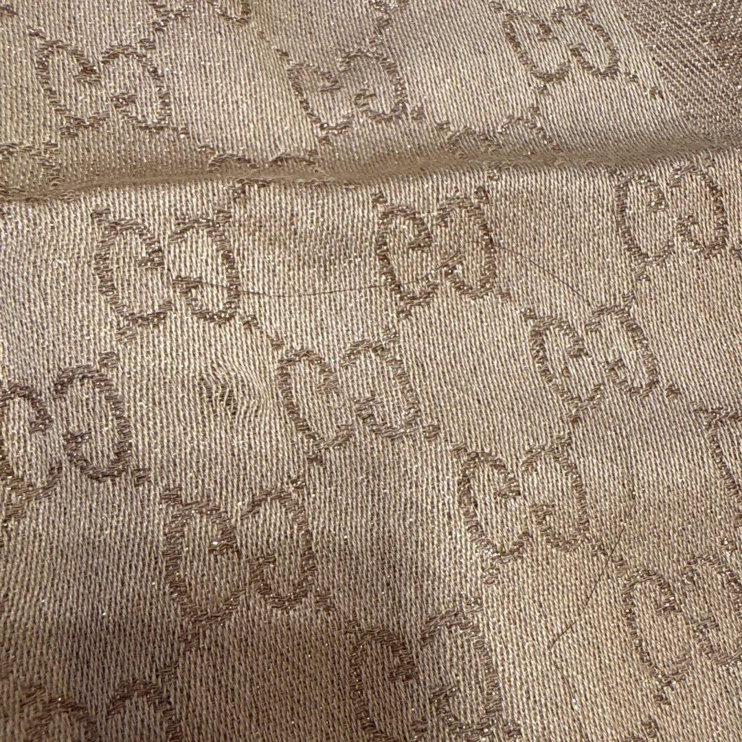 GGパターン ピンクベージュ ストール