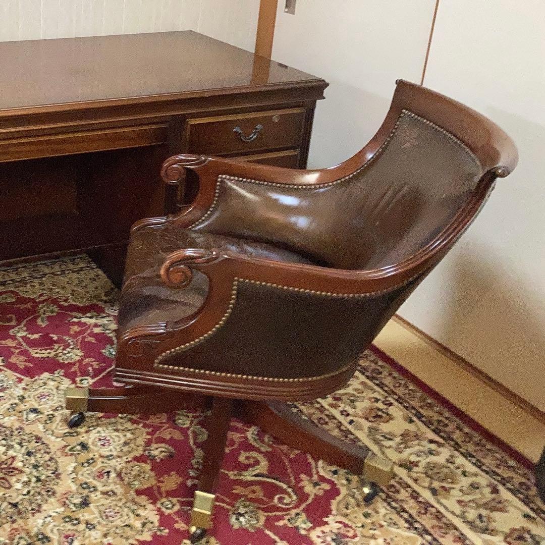 アンティーク ヴィンテージ 回転式椅子 チェア ロココ