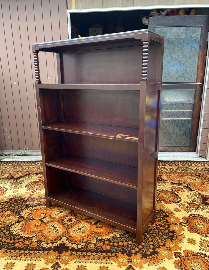 飾り棚 インテリア 木製ラック 本棚 昭和レトロ 当時物 アンティーク 古民家