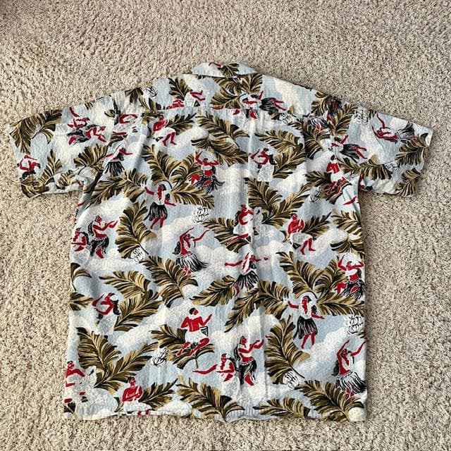 ★アメリカ製/Stussyステューシー/半袖シャツ★アロハシャツ★XL★