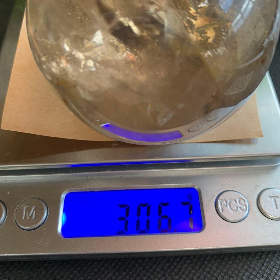 レア！ゼウスストーン　ゴールデンヒーラ−共生スフィア　虹有り　天然石置物　丸玉