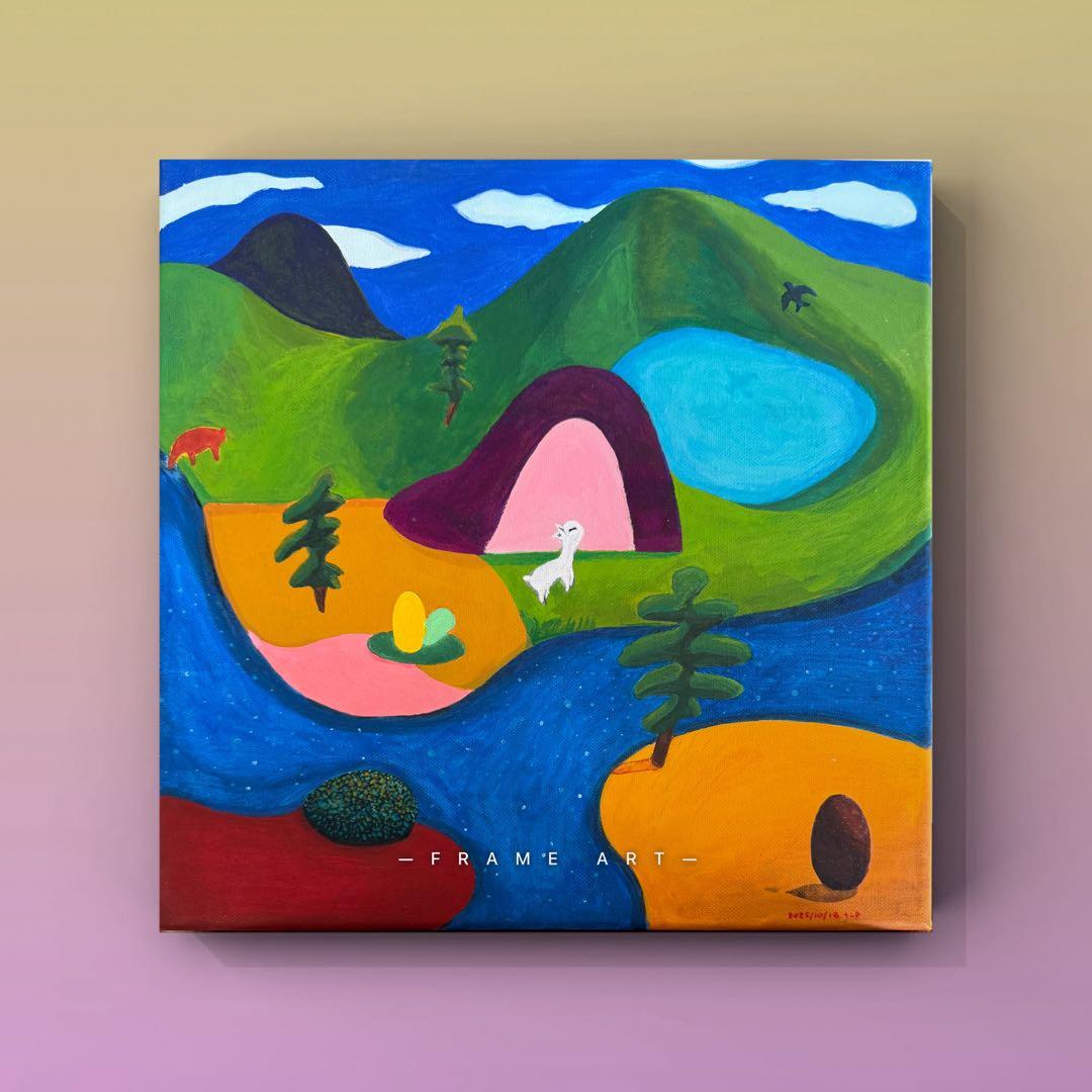 誰かの世界　アクリルonキャンバス 30cm