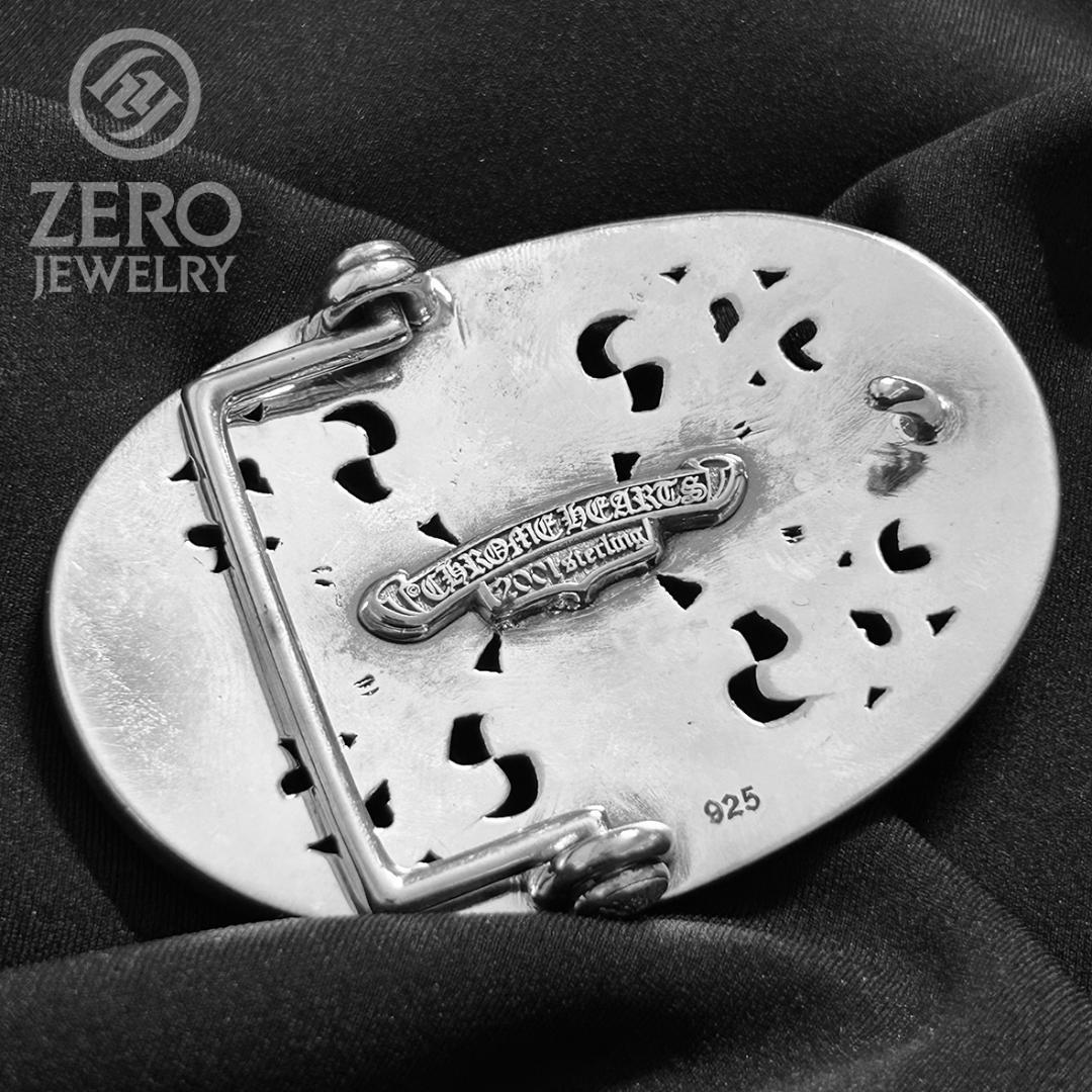 【⭐️即日発送⭐️925刻印】クラシックオーバルクロス ベルトバックル