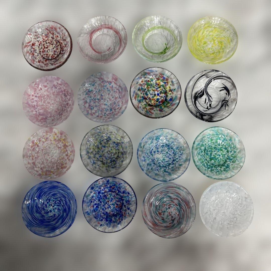 アデリア　津軽びいどろ　豆皿１６枚