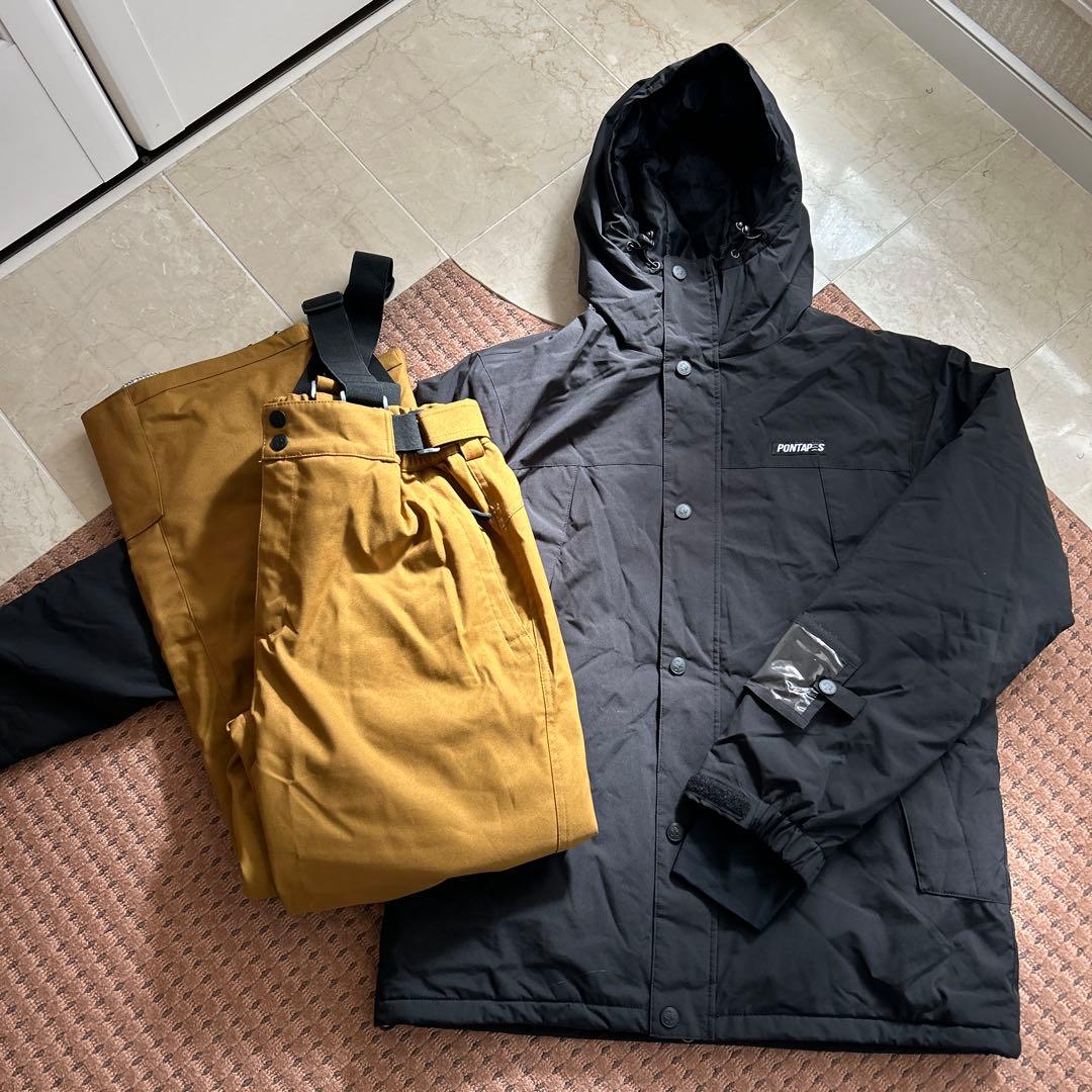 美品★PONTAPES スキー スノーボード ウェア L 肩紐取外し可能2way