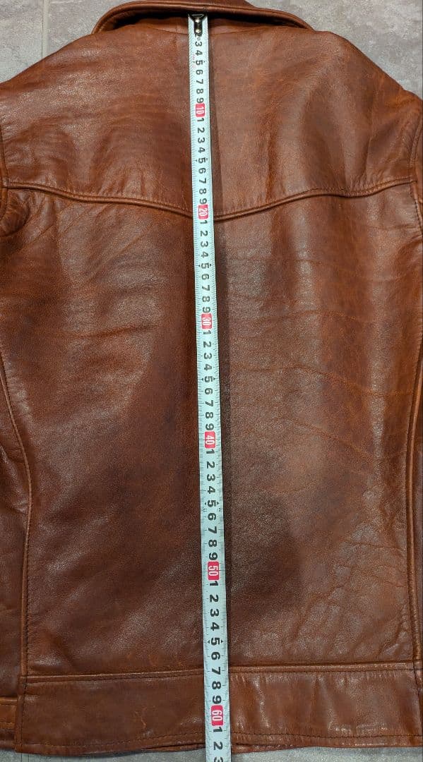 Schott レッドブラウンレザー ステアハイドトラッカージャケット サイズ34