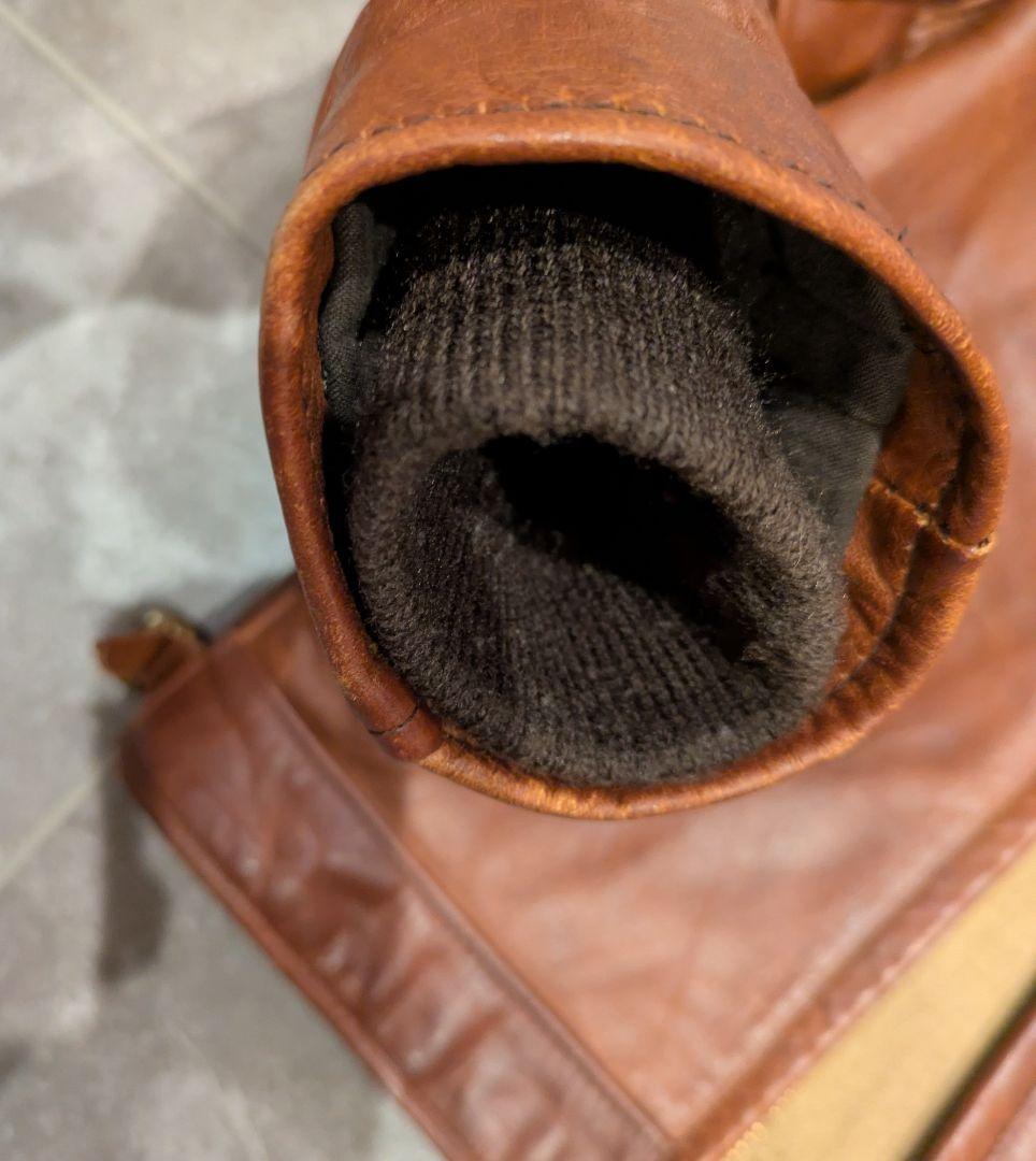 Schott レッドブラウンレザー ステアハイドトラッカージャケット サイズ34