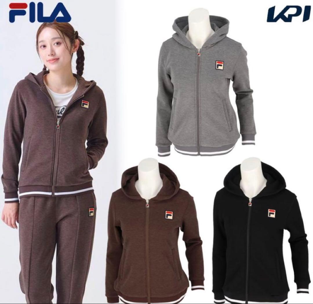 FILA♡【新品タグ付き】 2024FWストレッチ裏起毛のフーディパーカーＬ
