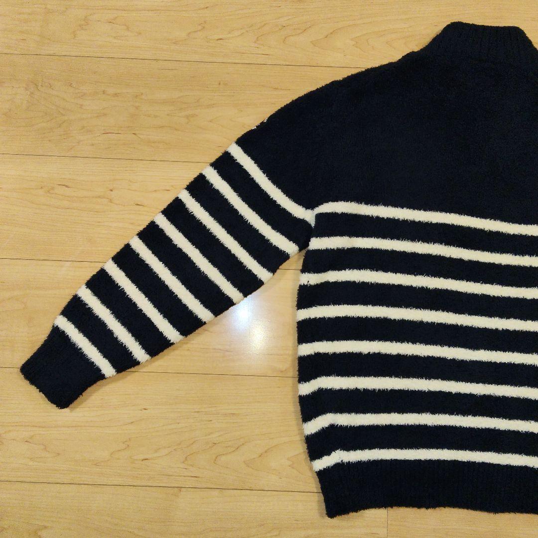 Mサイズ 美品【SINA COVA】シナコバ ハーフジップ ニットセーター