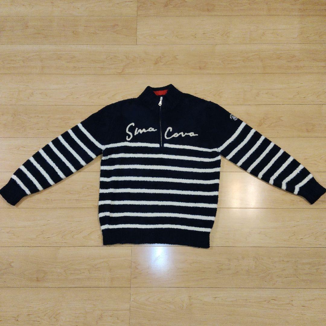 Mサイズ 美品【SINA COVA】シナコバ ハーフジップ ニットセーター