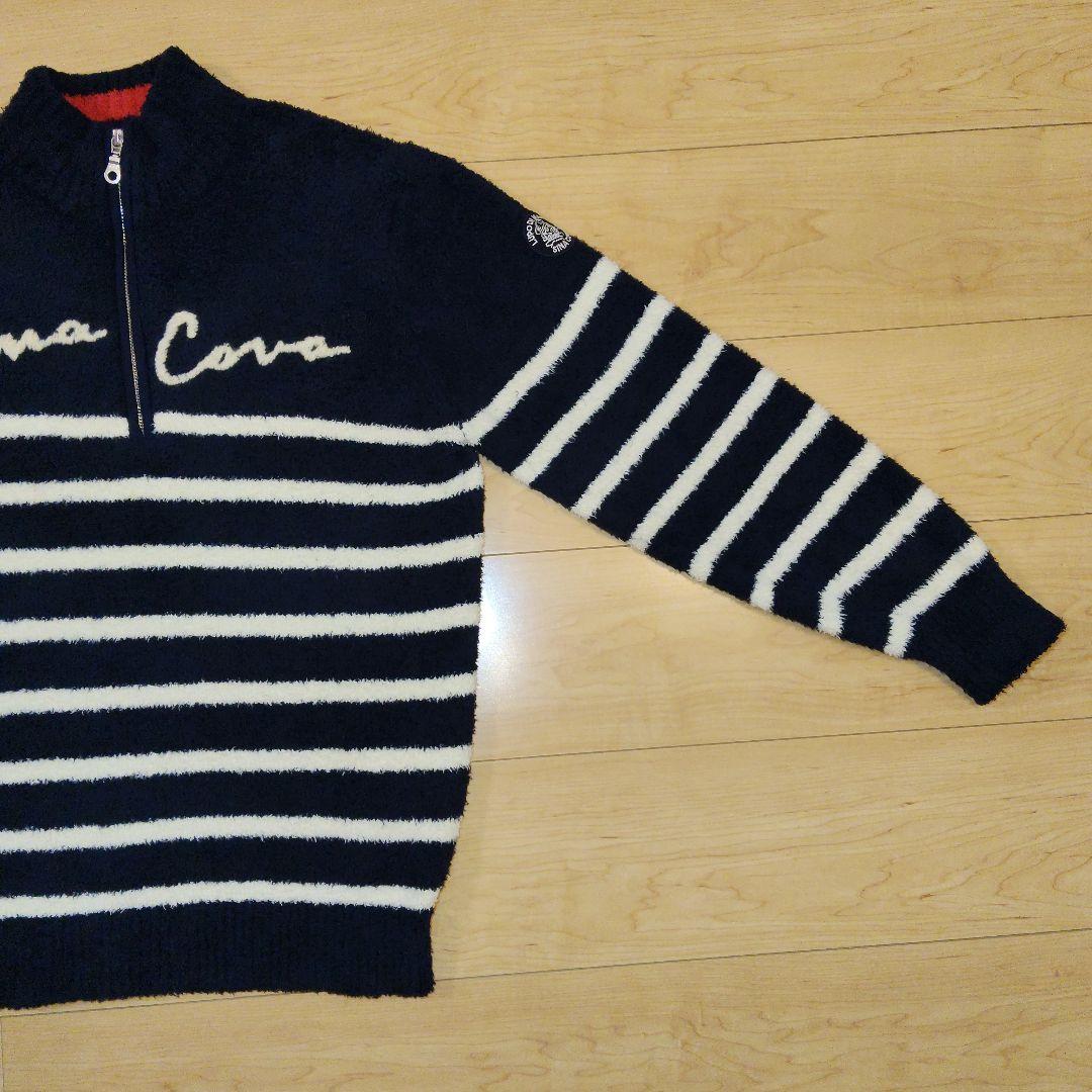Mサイズ 美品【SINA COVA】シナコバ ハーフジップ ニットセーター