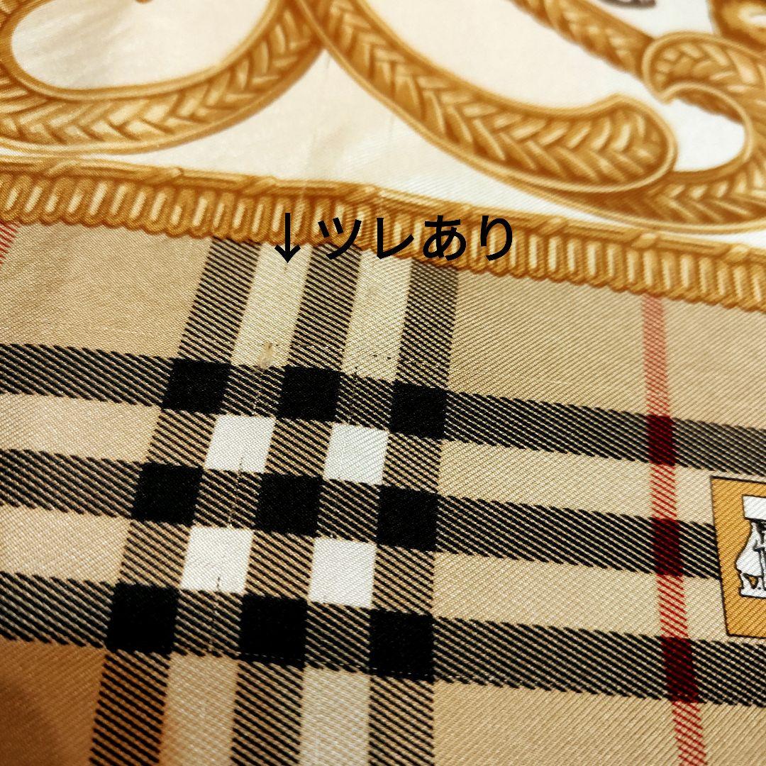 Burberrys ノバチェック・くまファミリー柄☆シルク100%スカーフ