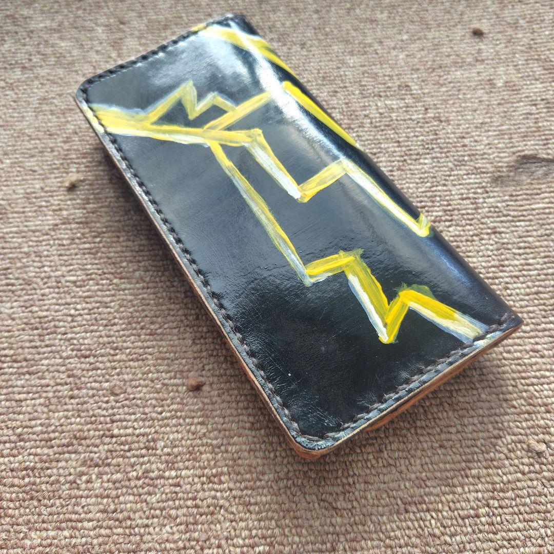 トラッカーウォレット　手染め 疾風迅雷 ロングタイプ