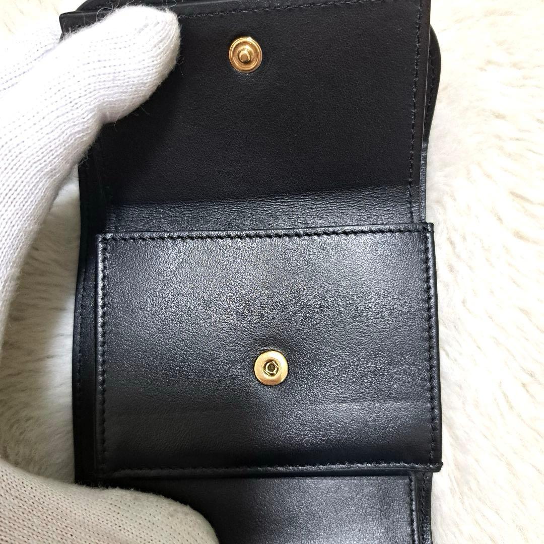 ✨未使用級　付属品完備✨セリーヌ　三つ折り　トリオンフ　シャイニーカーフスキン