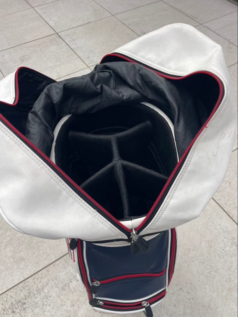 JACK BUNNY キャディバッグ ホワイト/ネイビー