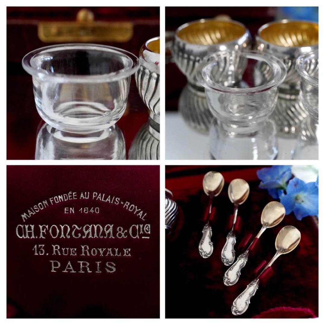 高貴★希少フランス アンティーク シルバー ソルト＆ペッパー 塩胡椒 調味料入れ