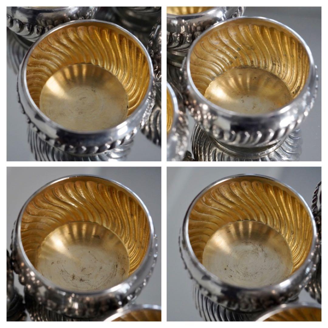 高貴★希少フランス アンティーク シルバー ソルト＆ペッパー 塩胡椒 調味料入れ