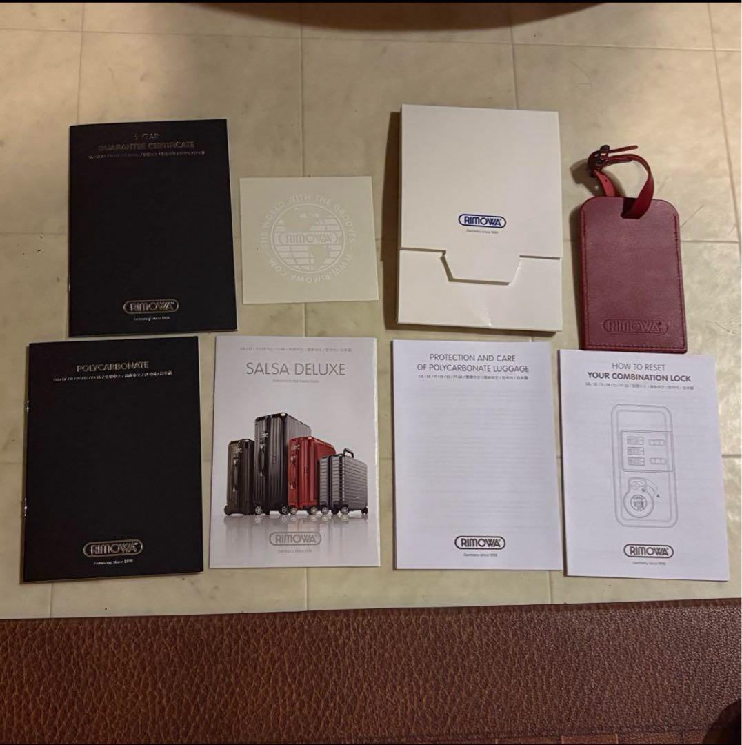 美品 リモワ サルサデラックス ハイブリッド 32Ｌ オリエンタルレッド　2輪