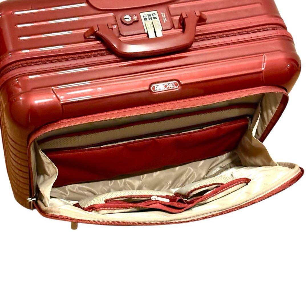 美品 リモワ サルサデラックス ハイブリッド 32Ｌ オリエンタルレッド　2輪