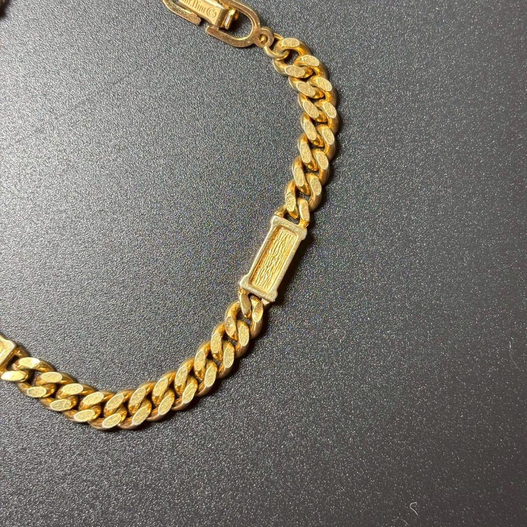 クリスチャンディオール　ブレスレット　ゴールド　喜平チェーン　極太　DIOR